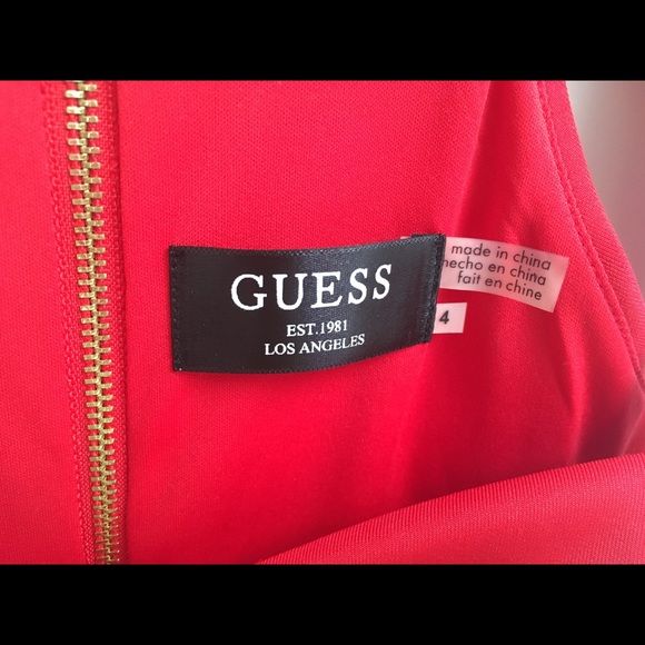Guess tomato red cocktail dress, Pockets! - Picture 6 of 9